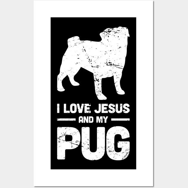 Pug - Funny Jesus Christian Dog Wall Art by MeatMan